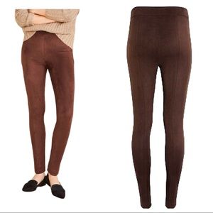 Ann Taylor Side Zip Faux Suede Leggings. NWOT